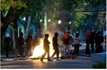 Violenta jornada de la protesta de los estudiantes chilenos