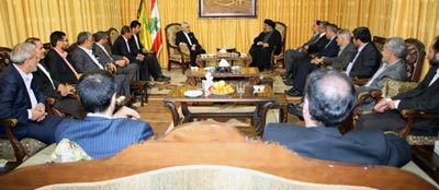 Nasrallah recibe el primer vicepresidente iraní