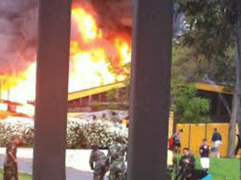 Chile: Controlan incendio en la Academia de Guerra del Ejército