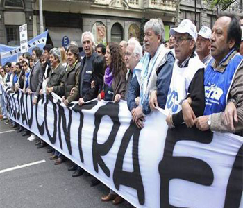 Sindicatos argentinos realizan un paro general contra Fernández