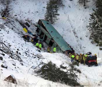 Accidente de autob&uacutes en EEUU
