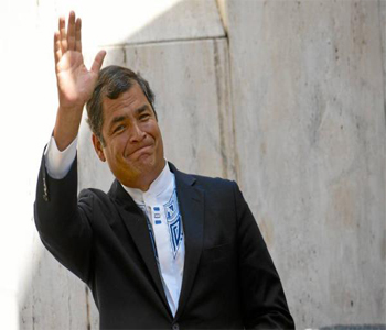 La campa&ntildea electoral de Ecuador