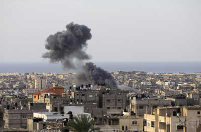 Aviación israelí bombardea la franja de Gaza