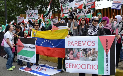 Actos de solidaridad con el pueblo palestino en Venezuela