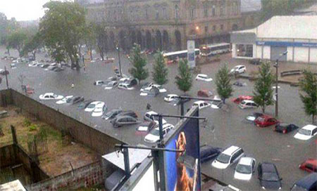 Más de cinco mil desplazados por las lluvias en Uruguay