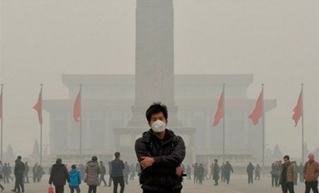 Alerta roja en Pekín por contaminación aérea