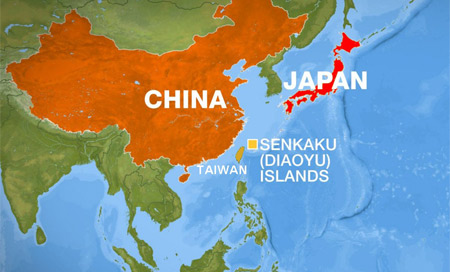 Japón urge a China de cerrar la página web sobre islas Diaoyu
