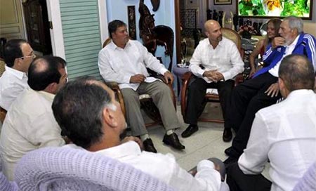 Los cinco antiterroristas sostuvieron un encuentro con Fidel castro