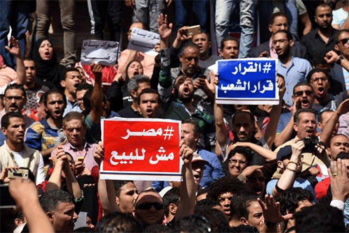 Las manifestaciones más grandes en contra del Gobierno de Al Sisi