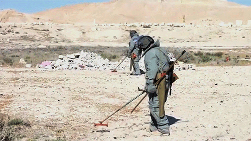 Descubierto en Palmira uno de los mayores depósitos de explosivos de Daesh