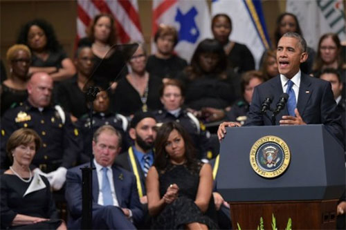 Obama llama desde Dallas a la reconciliación nacional
