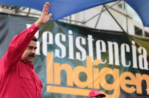 Maduro arremete contra España en el Día de la Resistencia Indígena