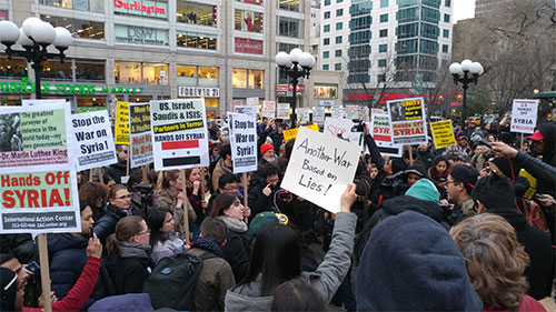 Protestas en Estados Unidos contra la “agresión a Siria”