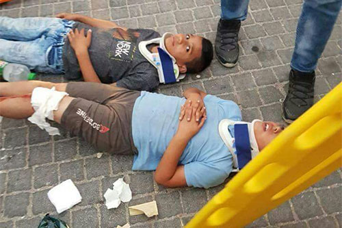 Un colono israelí atropella a cuatro niños palestinos