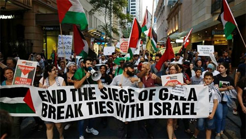 Protestas en Australia contra la visita de Netanyahu