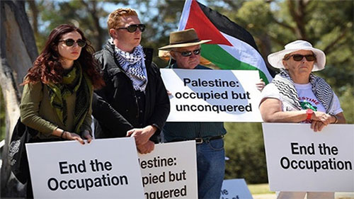 Protestas en Australia contra la visita de Netanyahu