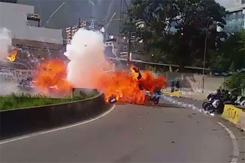 Siete militares heridos por una explosión en Venezuela