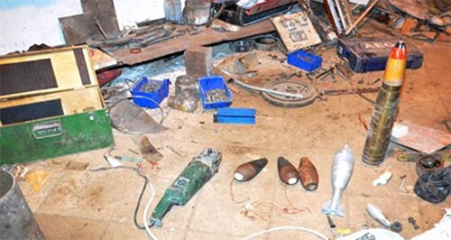 Escondites y almacenes de terroristas hallados en la ciudad siria de Homs