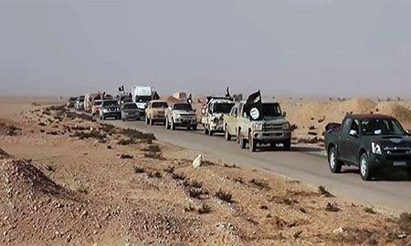 Aviación rusa ataca un convoy de Daesh que se dirigía de Al Raqa hacia Palmira