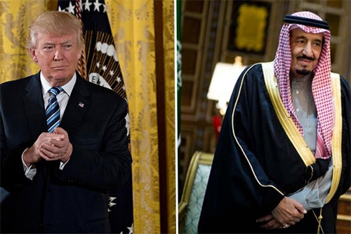 Trump declara su apoyo al rey saudí y al príncipe heredero