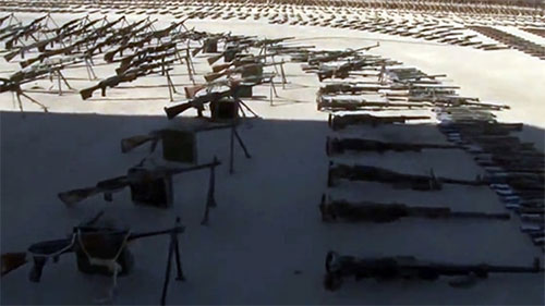 Impactante arsenal de Daesh capturado por el ejército sirio