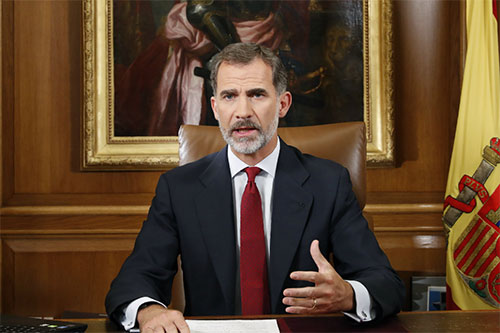 El rey de España acusa de “deslealtad inadmisible” a la Generalitat