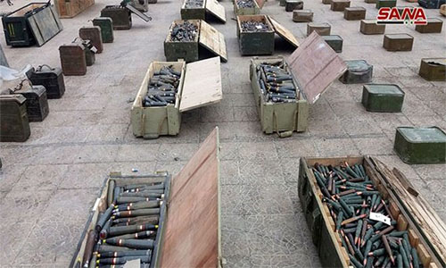 Hallan más escondites de armamento de terroristas en Siria