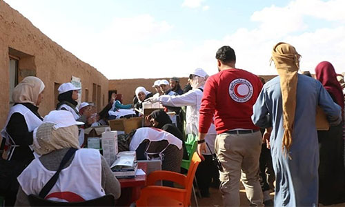 Realizan amplia campaña de vacunación en campamento sirio de refugiados