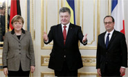 Durante su viaje con Merkel a Moscú