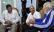 Los cinco antiterroristas sostuvieron un encuentro con Fidel castro