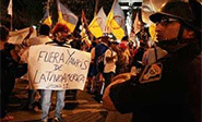 Marchas contra presencia militar estadounidense en Perú
