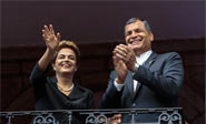 Rousseff y Correa se re&uacute;nen en el marco de la cumbre de la Celac