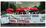 Paro nacional en Colombia contra el Gobierno de Santos