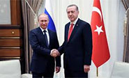 Encuentro entre Recep Tayip Erdogan y Vladimir Putin en San Petersburgo