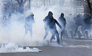 Disturbios en Par&iacute;s durante una protesta estudiantil