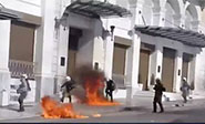 Violentos enfrentamientos entre agricultores y polic&iacute;a en Atenas