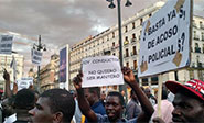 Protestas en Madrid por la muerte de un vendedor ambulante