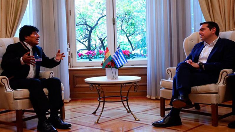 Morales y Tsipras piden apertura de di&aacute;logo en Venezuela