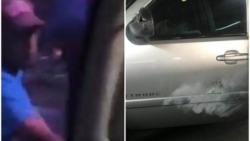Colectivos chavistas atacan el auto en el que iba Juan Guaid&oacute;