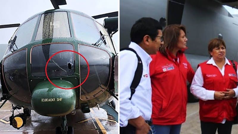 Campesinos apedrean helic&oacute;ptero con tres ministros en Per&uacute;