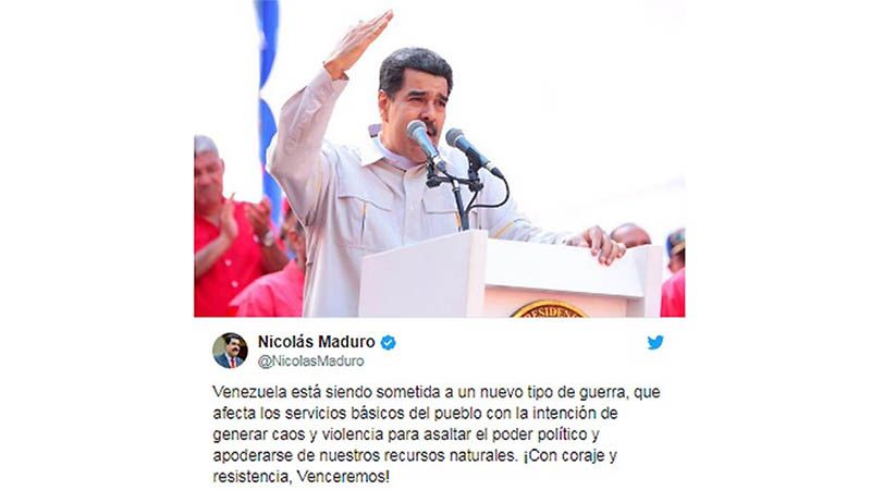 Maduro alerta que Venezuela encara un nuevo tipo de guerra