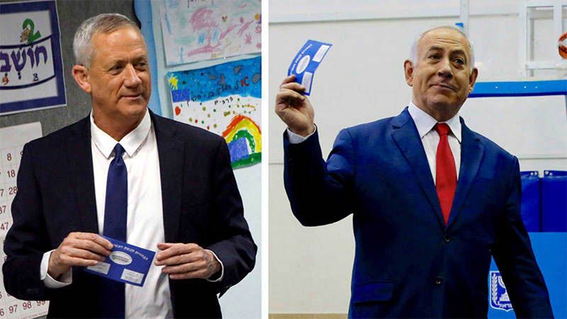 Netanyahu asegura su quinto mandato tras empatar con su rival Gantz