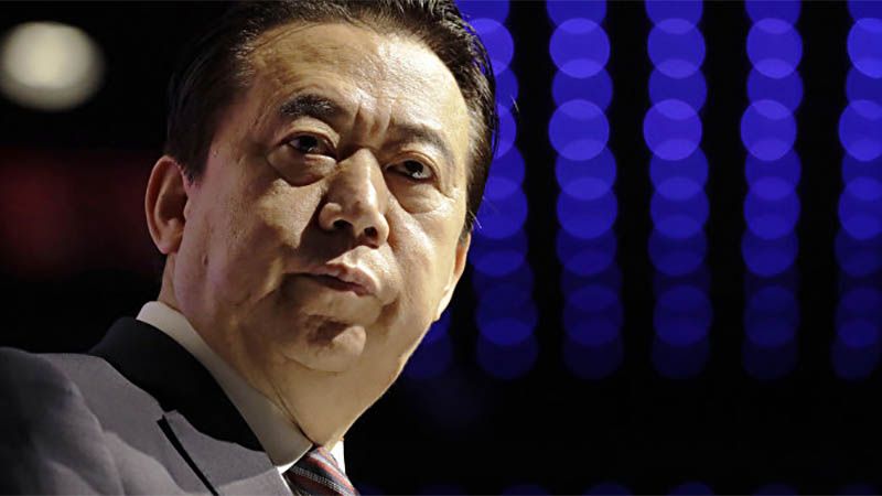 China anuncia oficialmente el arresto del expresidente de Interpol