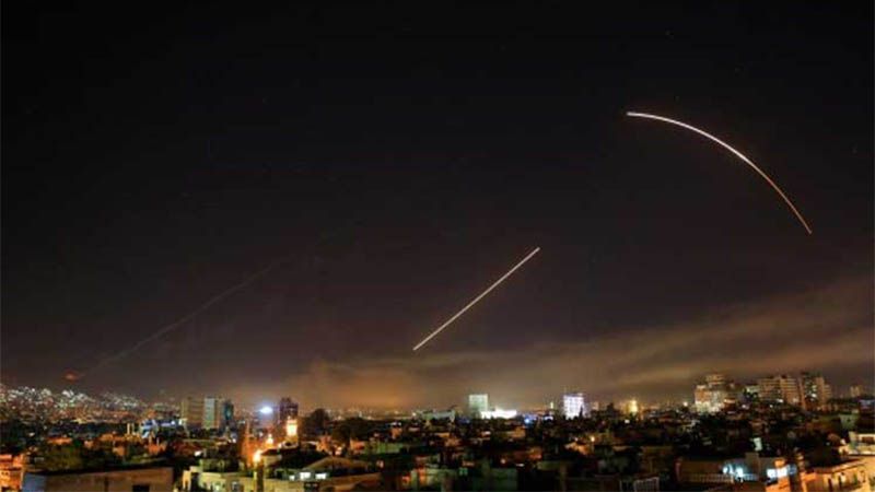 Defensa antia&eacute;rea siria intercepta proyectiles sobre Damasco
