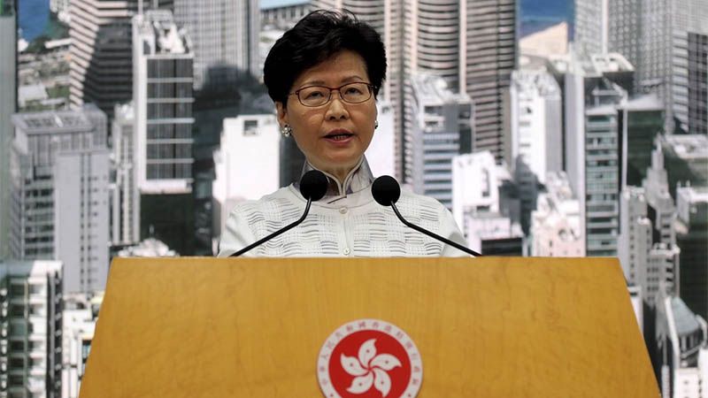 La l&iacute;der de Hong Kong anuncia la &ldquo;muerte&rdquo; de la pol&eacute;mica ley de extradici&oacute;n