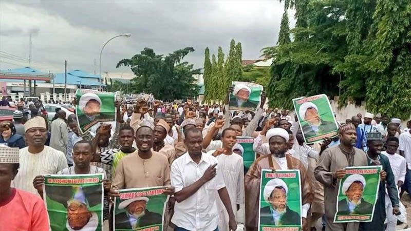 Masiva marcha en Nigeria reclama liberaci&oacute;n inmediata del l&iacute;der musulm&aacute;n Al-Zakzaky
