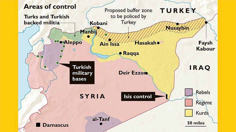 Damasco rechaza acuerdo EEUU-Turqu&iacute;a sobre &ldquo;zona segura&rdquo; en el norte de Siria