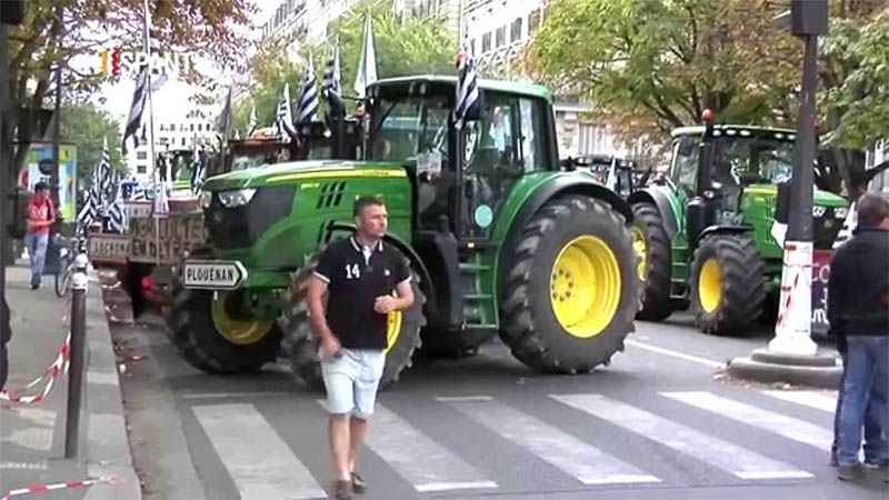 Agricultores europeos protestan contra la pol&iacute;tica agr&iacute;cola de sus Gobiernos