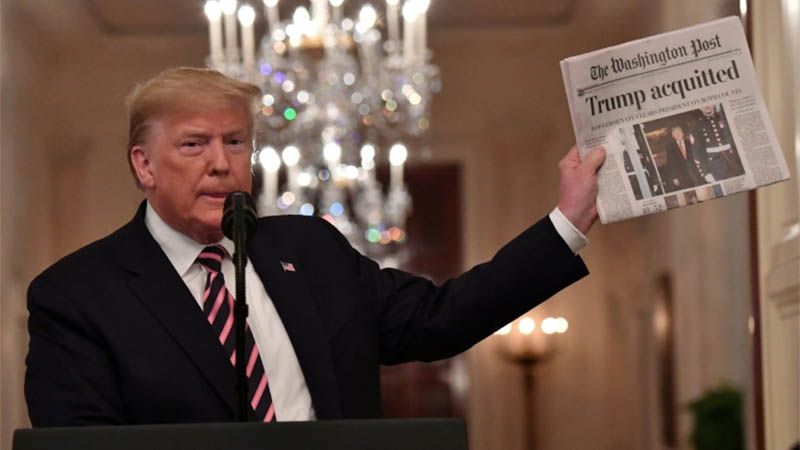 Trump celebra su &ldquo;absoluci&oacute;n&rdquo; arremetiendo contra &ldquo;viles y corruptos&rdquo; dem&oacute;cratas