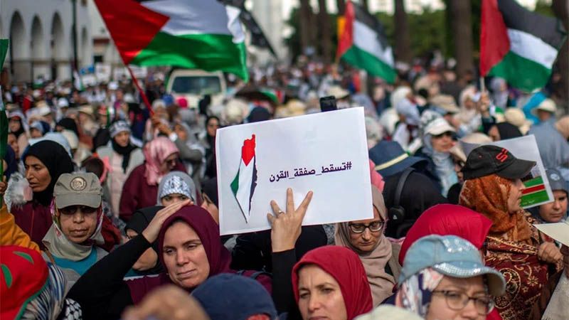 Protestas en Marruecos contra &ldquo;acuerdo del siglo&rdquo;; Palestina no est&aacute; en venta